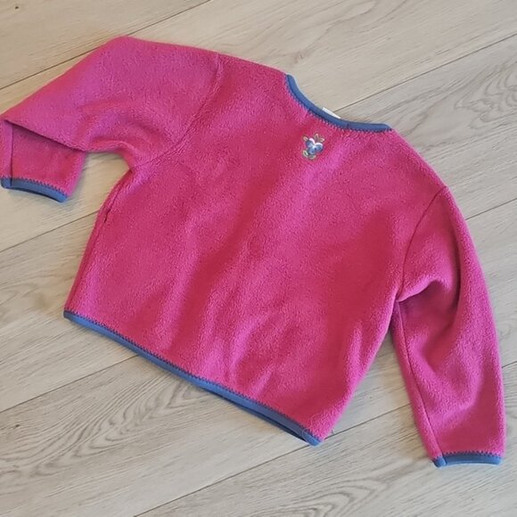 Vintage Puddles n Bubbles Embroidered Fleece Cardigan 4T - Picture 7 of 9